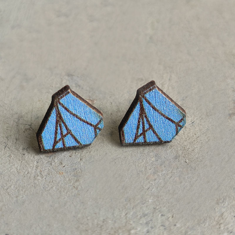 Wholesale 2 Pairs/pack Camping Outdoor Sports Earrings Tent Torch Brown Bear Earrings